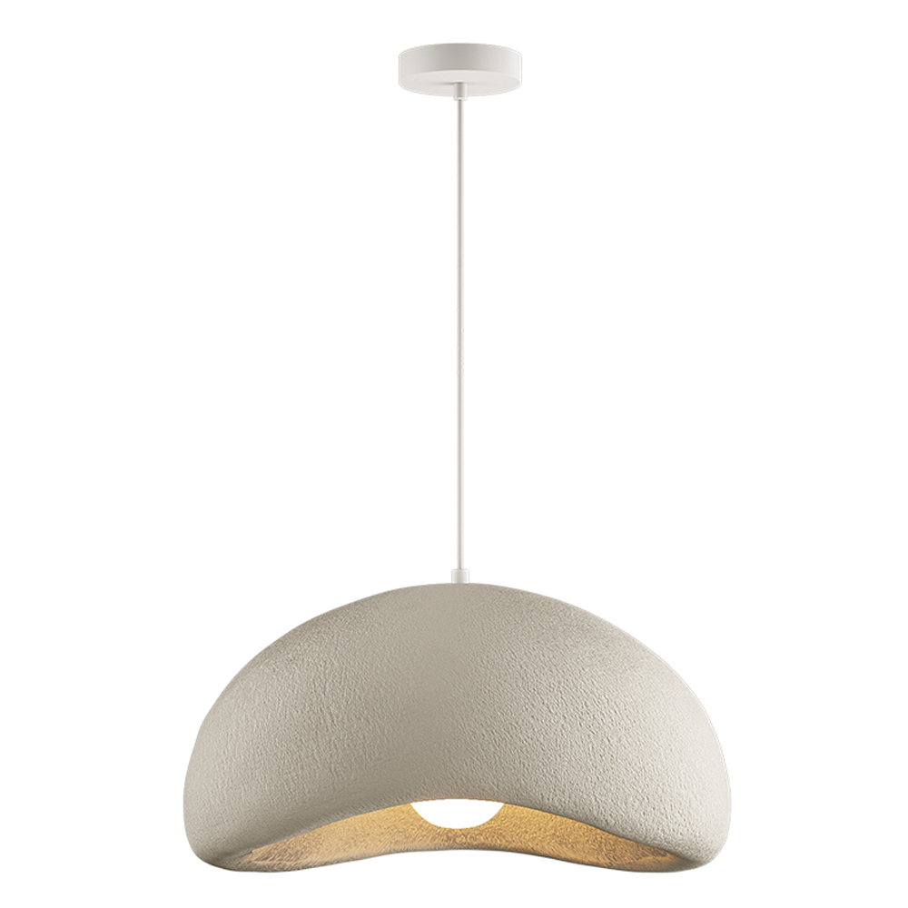 Nordic Japandi Living Room Handmade Oval Resin Chandelier Lamp