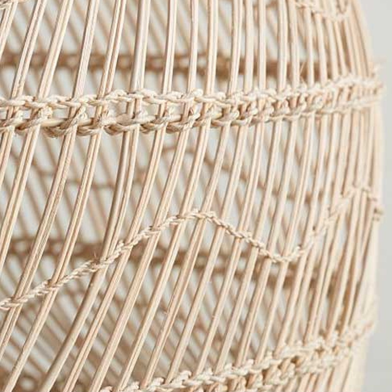 Elegant Basket Light Shade Large Size Quality Rattan Chandelier