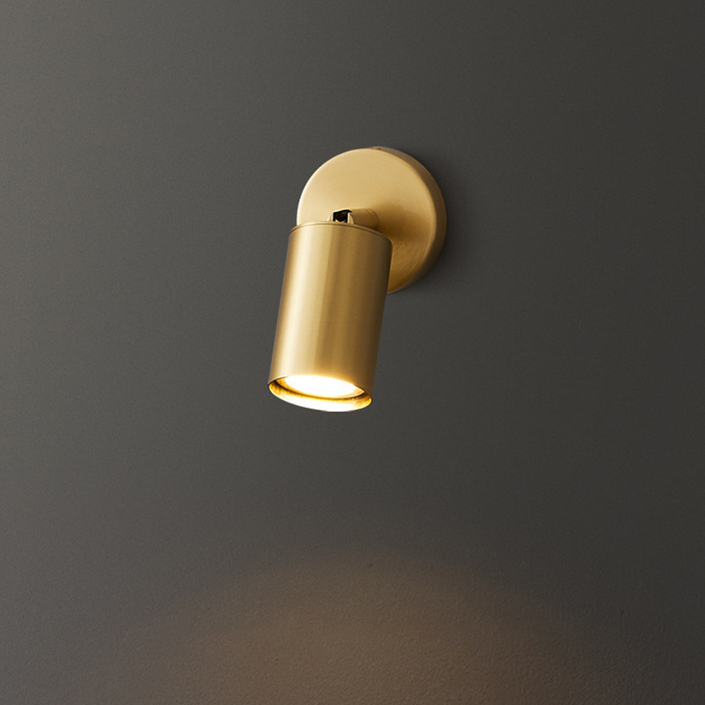 Modern Luxury Bedroom Bedside Copper Wall Lamp Corridor Simple Spotlight