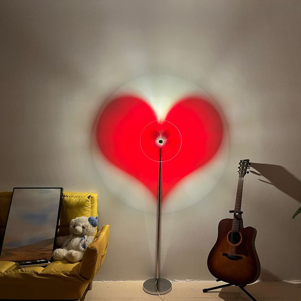 Bauhaus Romantic Heart Table Lamp Bedroom Floor Lamp Projector