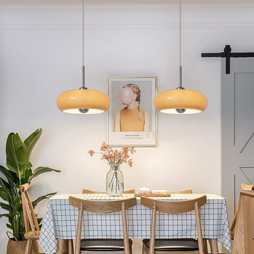 Milk White Glass Pendant Light Dining Room Hanging Chandelier