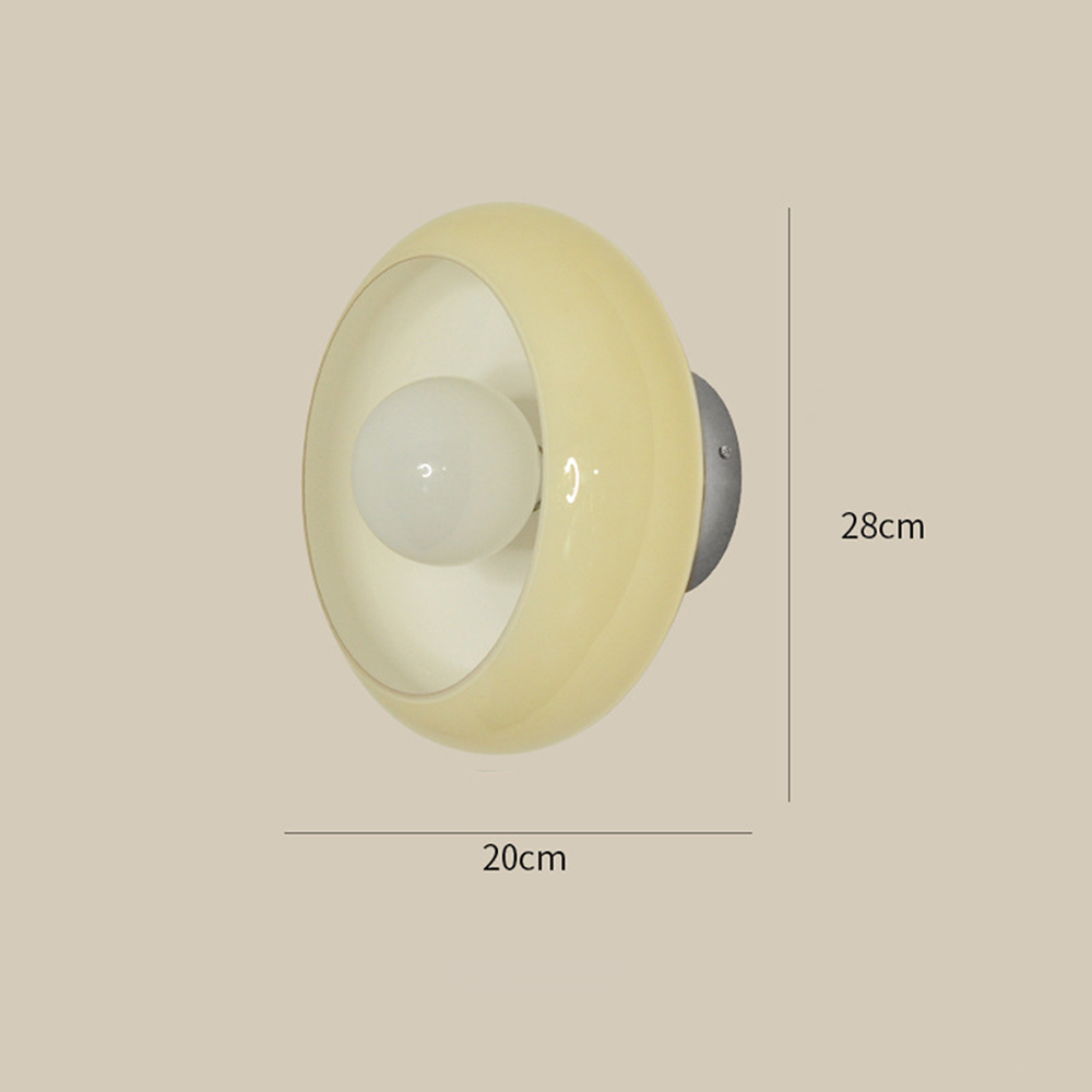 Mid-Century Modern Glass Wall Lamp Bedside Sconce