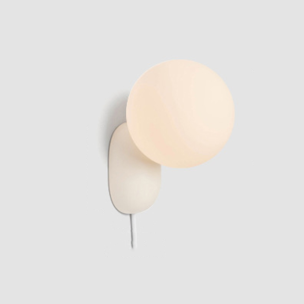 Plug In Glass Wall Lamps Minimalist Bedroom Bedside Wall Sconces