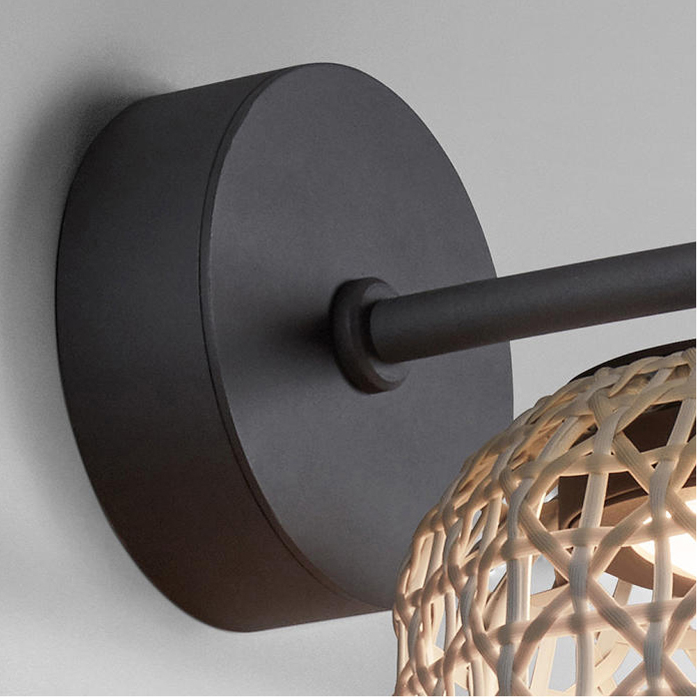 Outdoor Courtyard Lantern Rattan Wall Sconce Waterproof Garden Decor Lamp