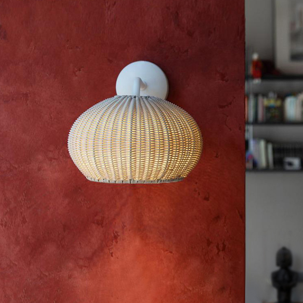 Outdoor Waterproof Rattan Wall Sconce Bedroom Bedside Wall Lampshade