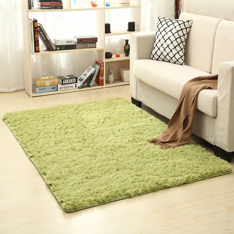 Plush soft rugs for living room bedroom bedside thickened washed floor mat