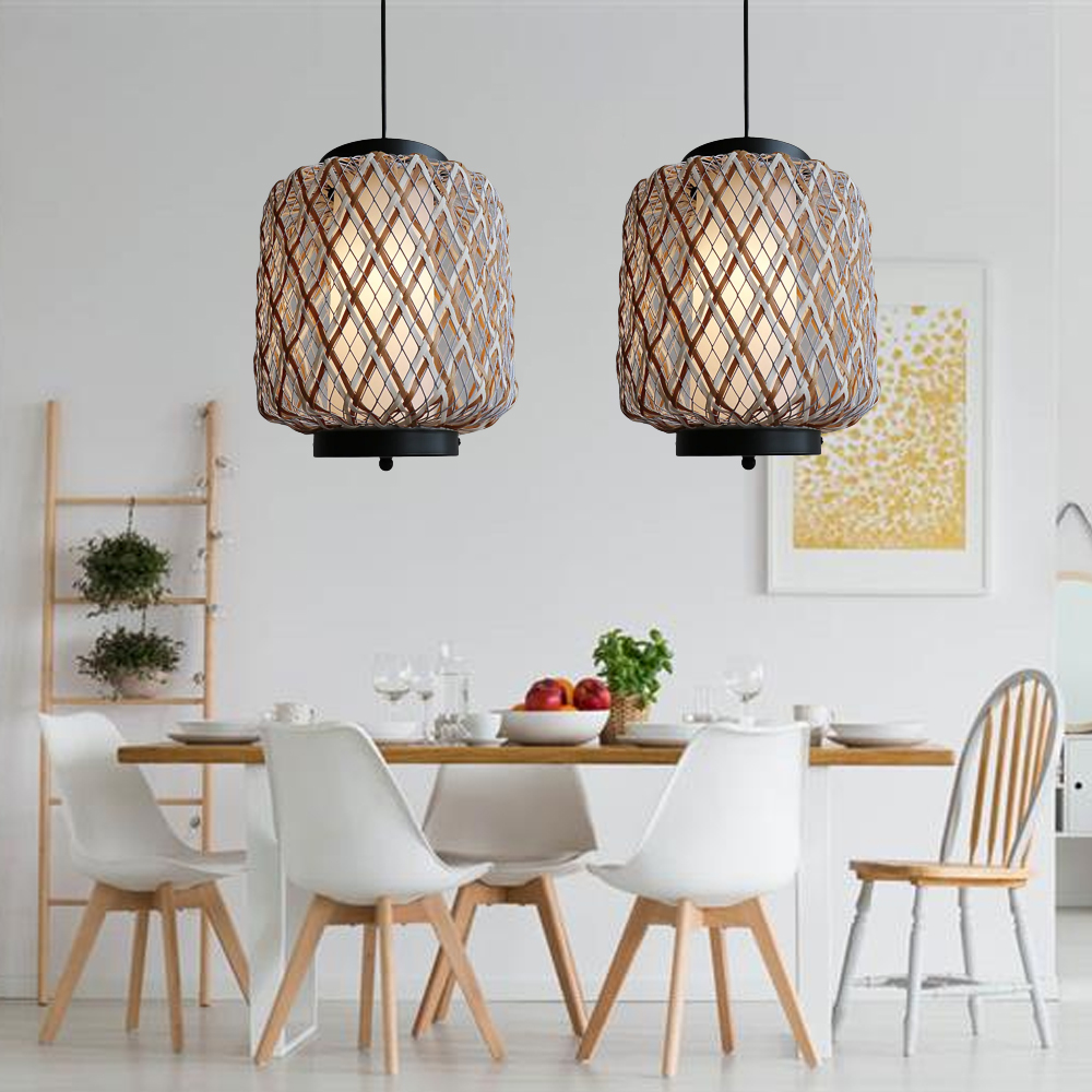 Outdoor Waterproof Lantern Chandelier Garden Balcony Rattan Decorative Lamps
