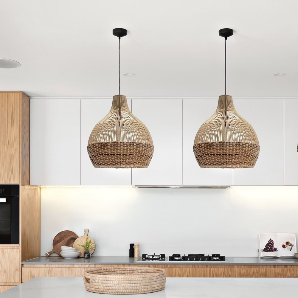 Paris Rattan Pendant Light For Dining Room