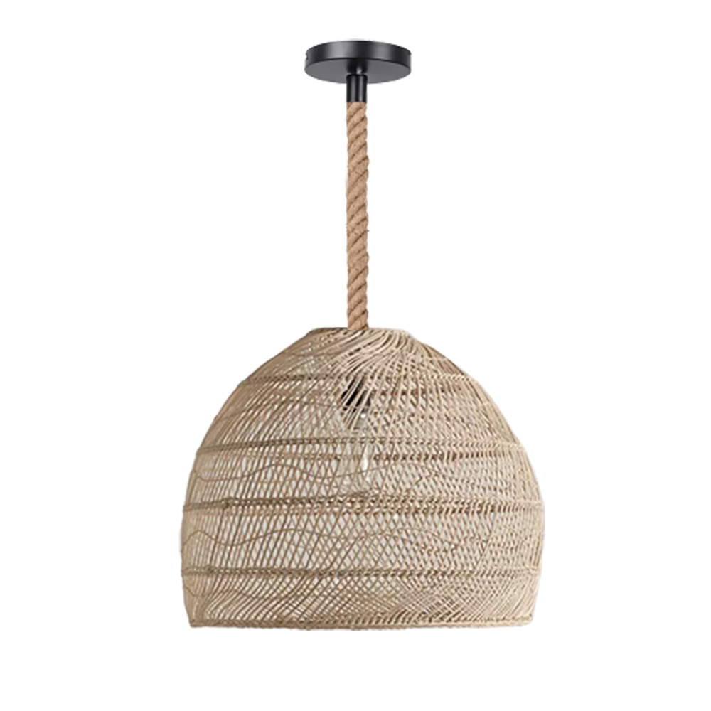 Elegant Basket Light Shade Large Size Quality Rattan Chandelier
