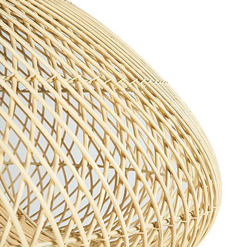 Wabi Sabi Style Retro Dining Room Chandelier Rattan Zen Pendant Light