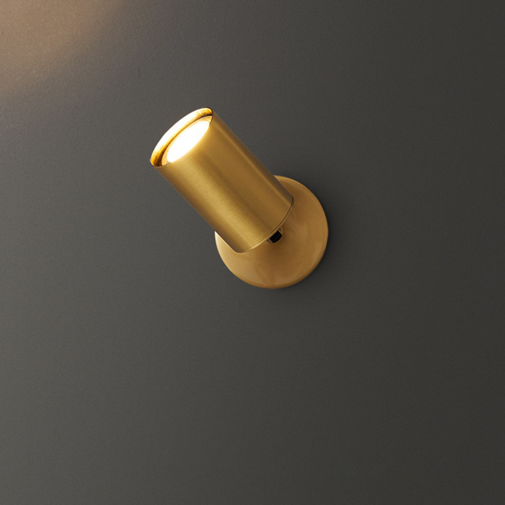 Modern Luxury Bedroom Bedside Copper Wall Lamp Corridor Simple Spotlight