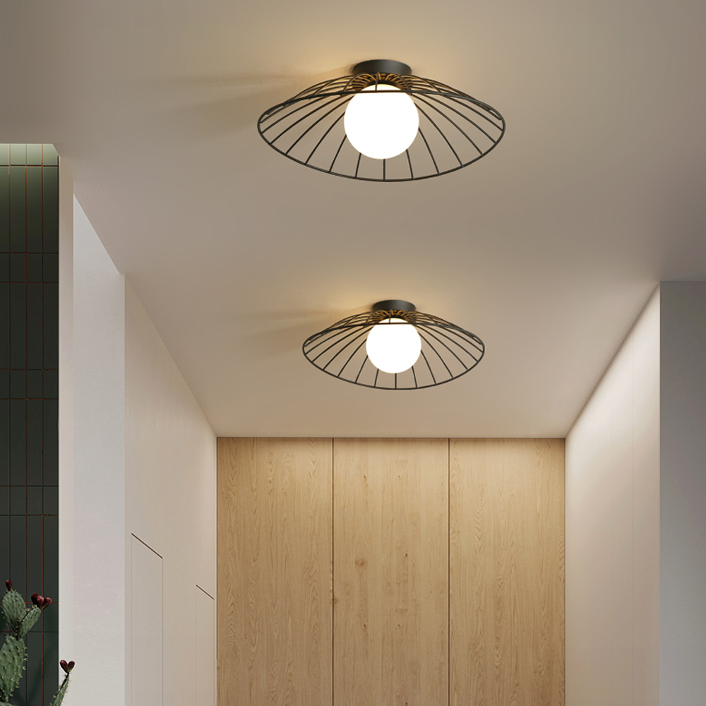 Nordic Balcony Metal Ceiling Lamp Luxury Corridor Flush Mount Light