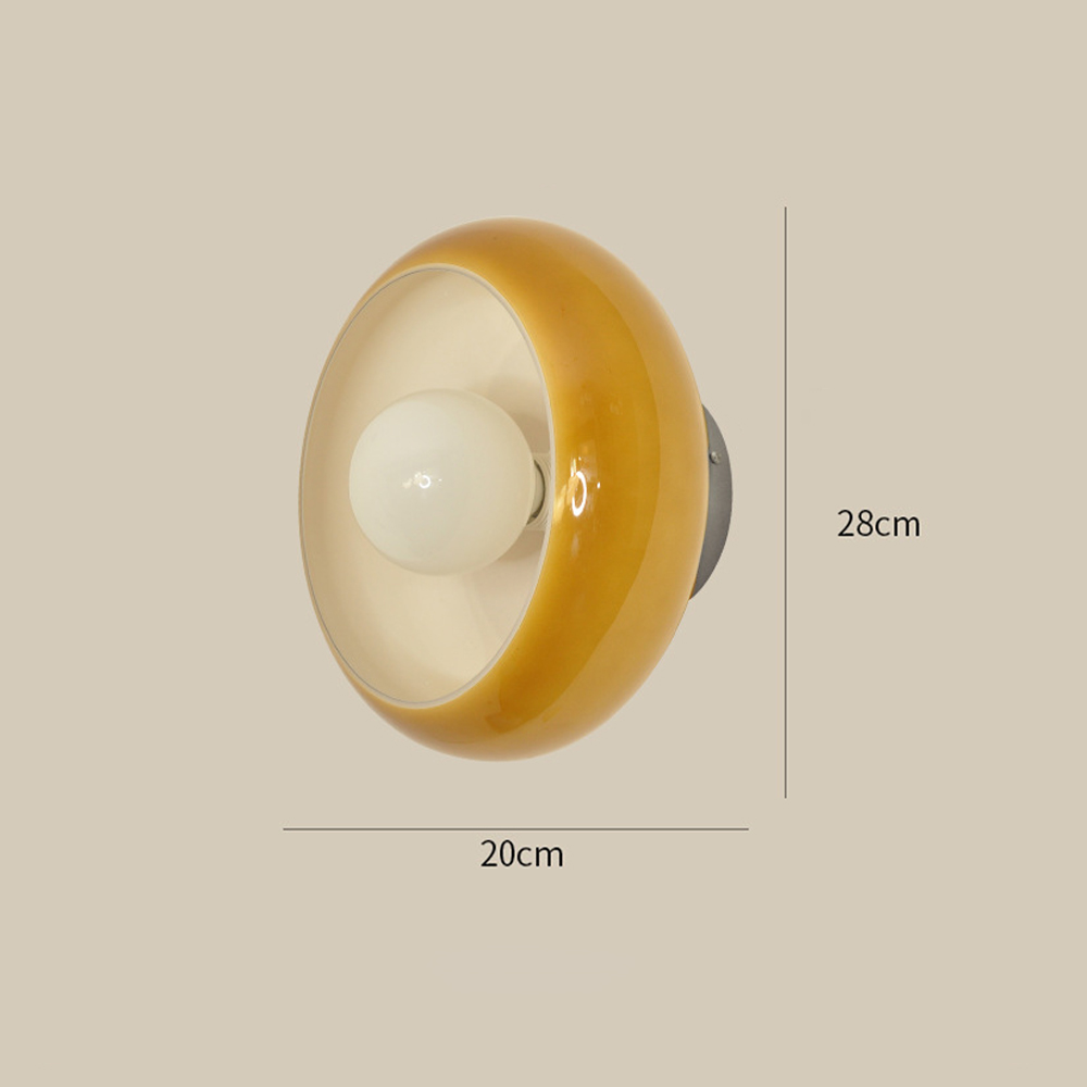 Mid-Century Modern Glass Wall Lamp Bedside Sconce