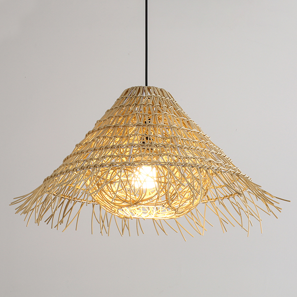 Outdoor Waterproof Rattan Pendant Light Courtyard Garden Scenic Hanging Tree Lamp