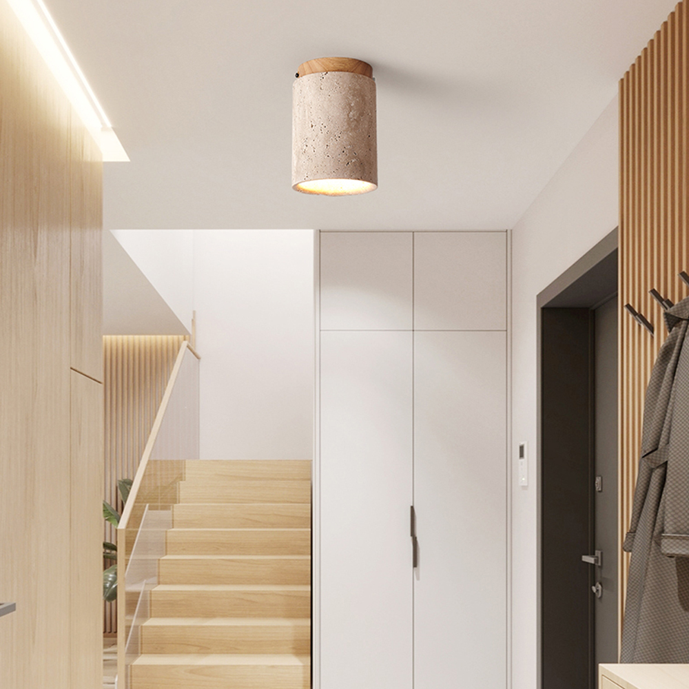 Nordic Living Room Corridor Wood Ceiling Lamp Designer Downlight