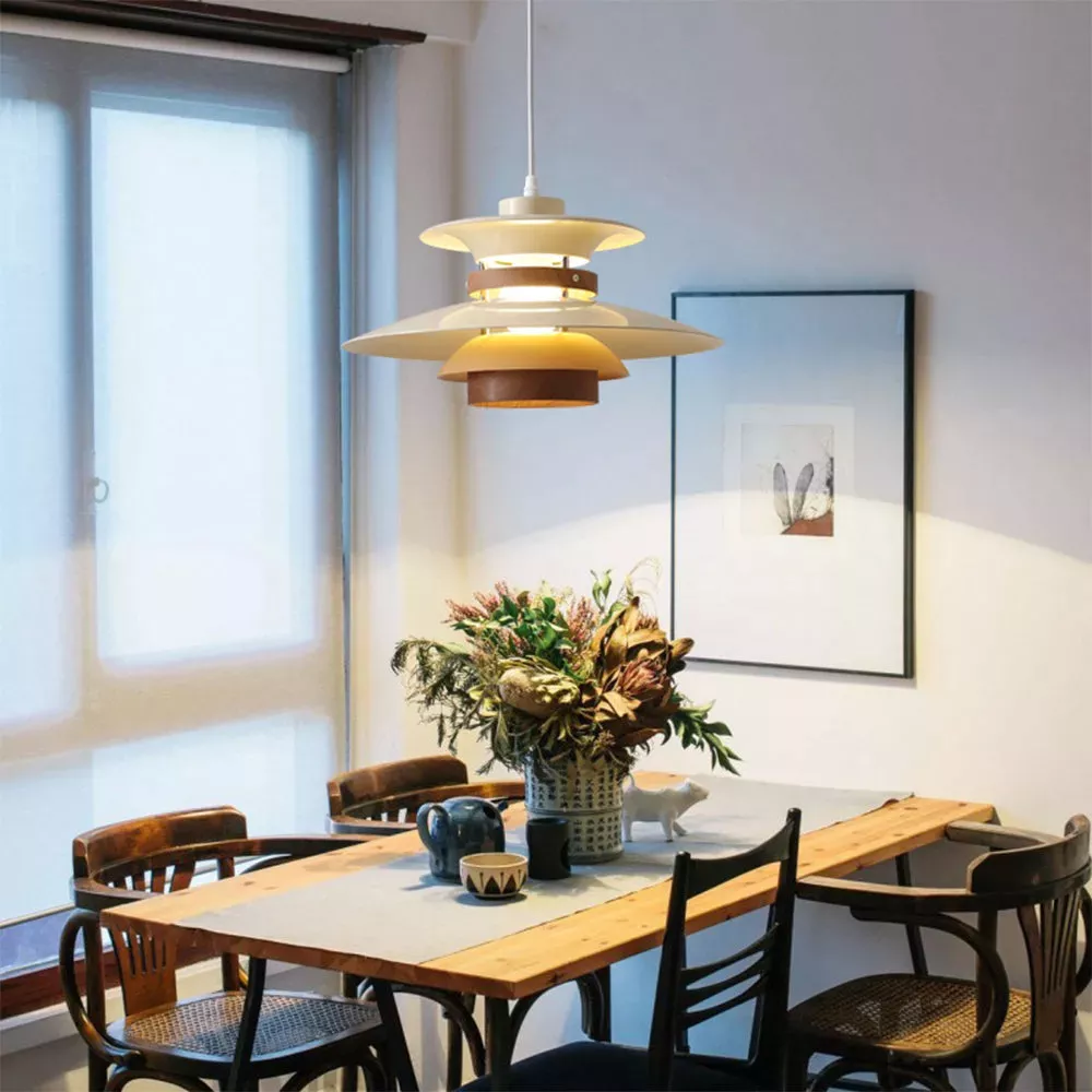 Mid Century Modern PH5 Pendant Lamp Bauhaus Wooden Light Fixture