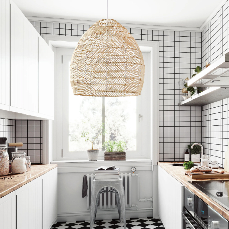 Boho Kitchen Island Lighting D chandelier lamp shades Handmade Rattan