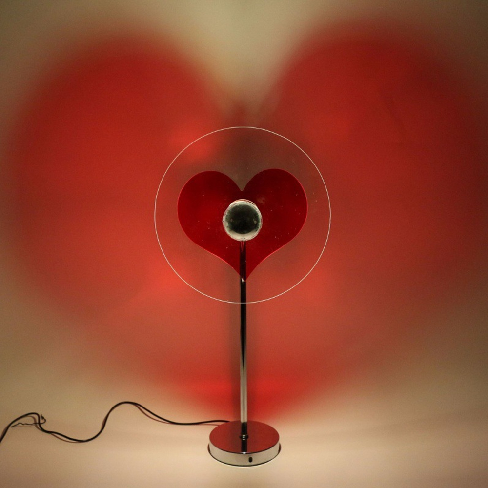 Bauhaus Romantic Heart Table Lamp Bedroom Floor Lamp Projector