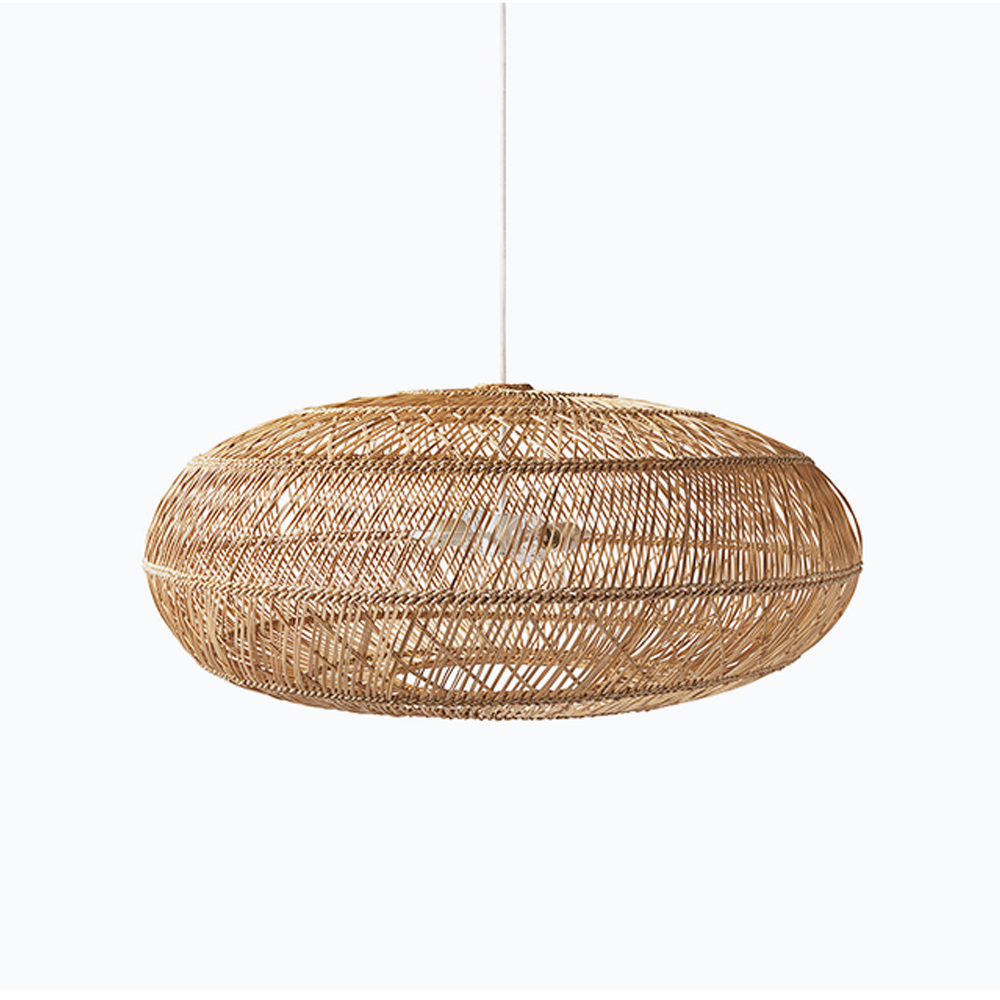 Wabisabi Basket Weave Light Fixture Beautiful Rattan Chandelier Lamp