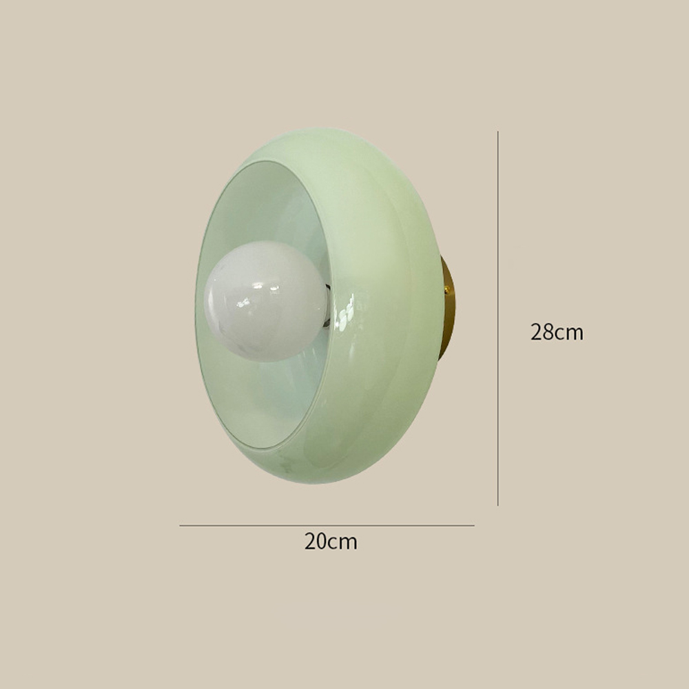 Mid-Century Modern Glass Wall Lamp Bedside Sconce