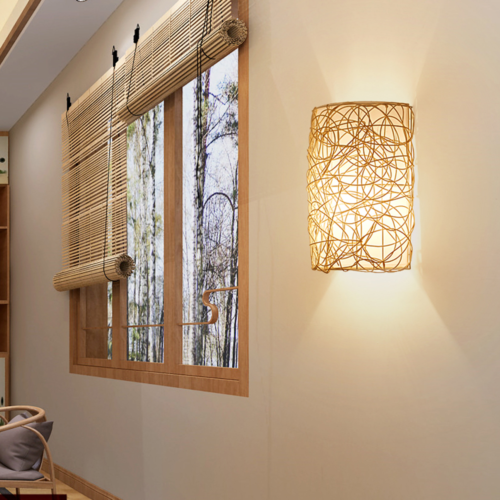 Moroccan Wicker Rattan Wall Pendant Lamps
