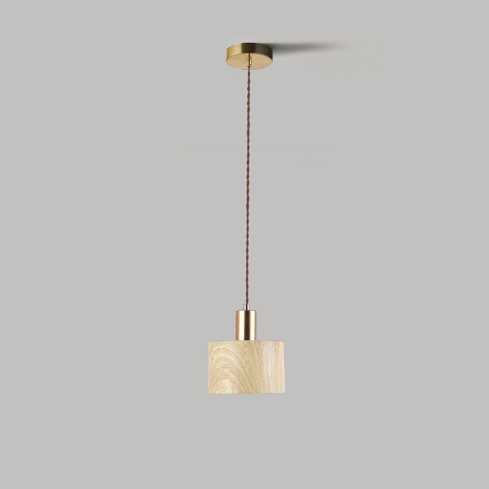 Bedroom Bedside Chandelier Light Luxury Walnut Solid Wood Small Pendant Light