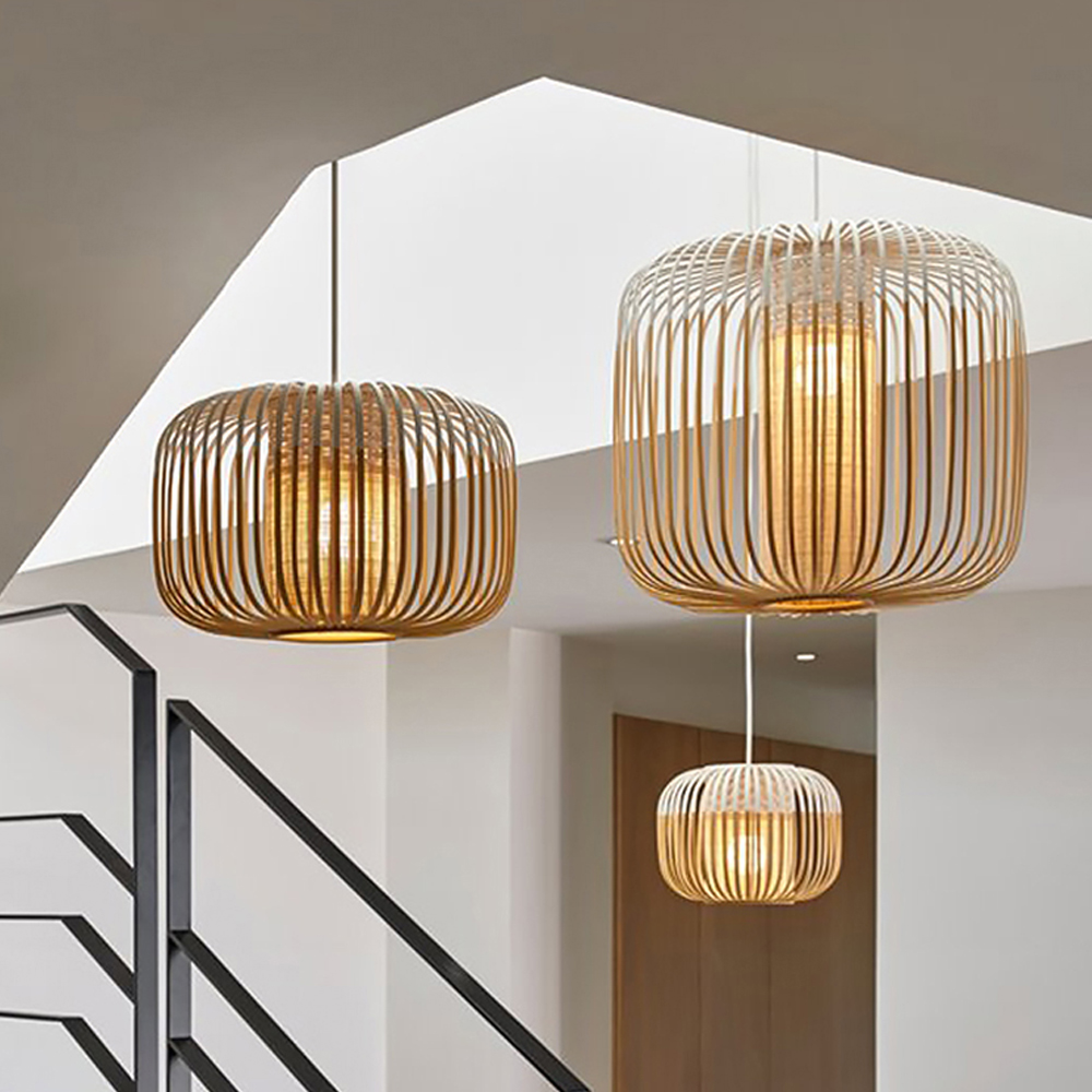Designer Creative Living Room Bamboo Chandelier Japanese Style Corridor Pendant Light