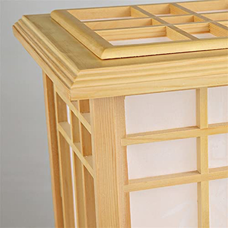 Japanese Solid Wood Table Lamp 35 Inches Large Floor Lamp