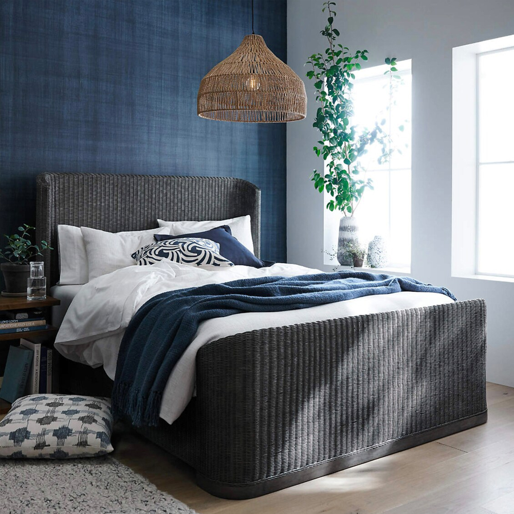 Farmhouse Rattan Pendant Lighting Fixture For Bedroom