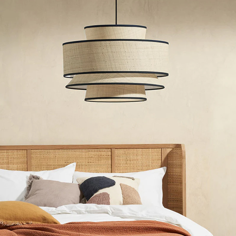 Japanese Multilayer Fabric Chandelier Creative Pendant Lampshade 