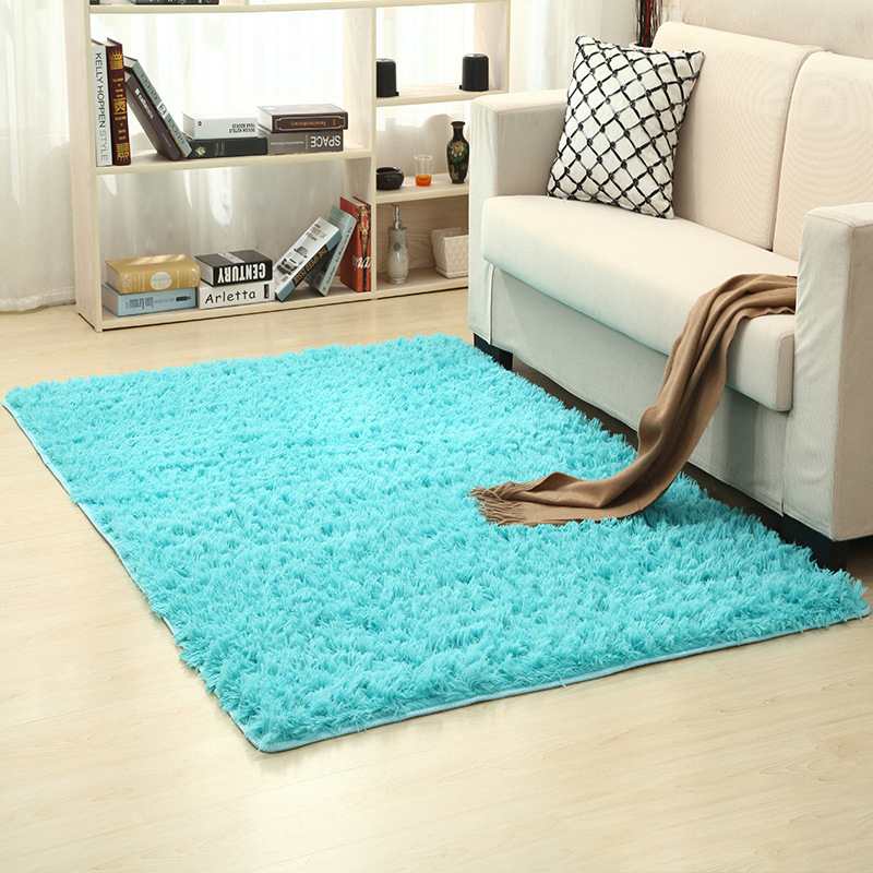 Plush soft rugs for living room bedroom bedside thickened washed floor mat