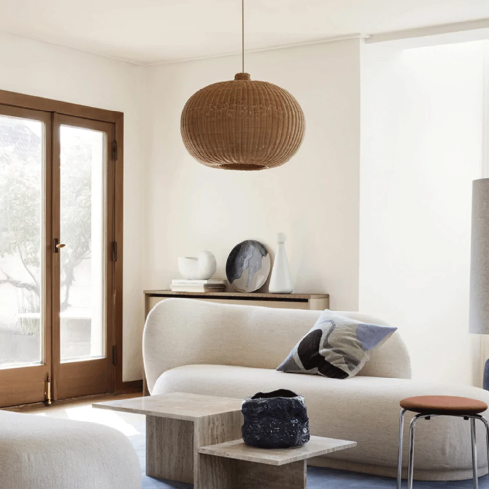 Nordic Rattan Handmade Pendant Lampshades for Kitchen Island