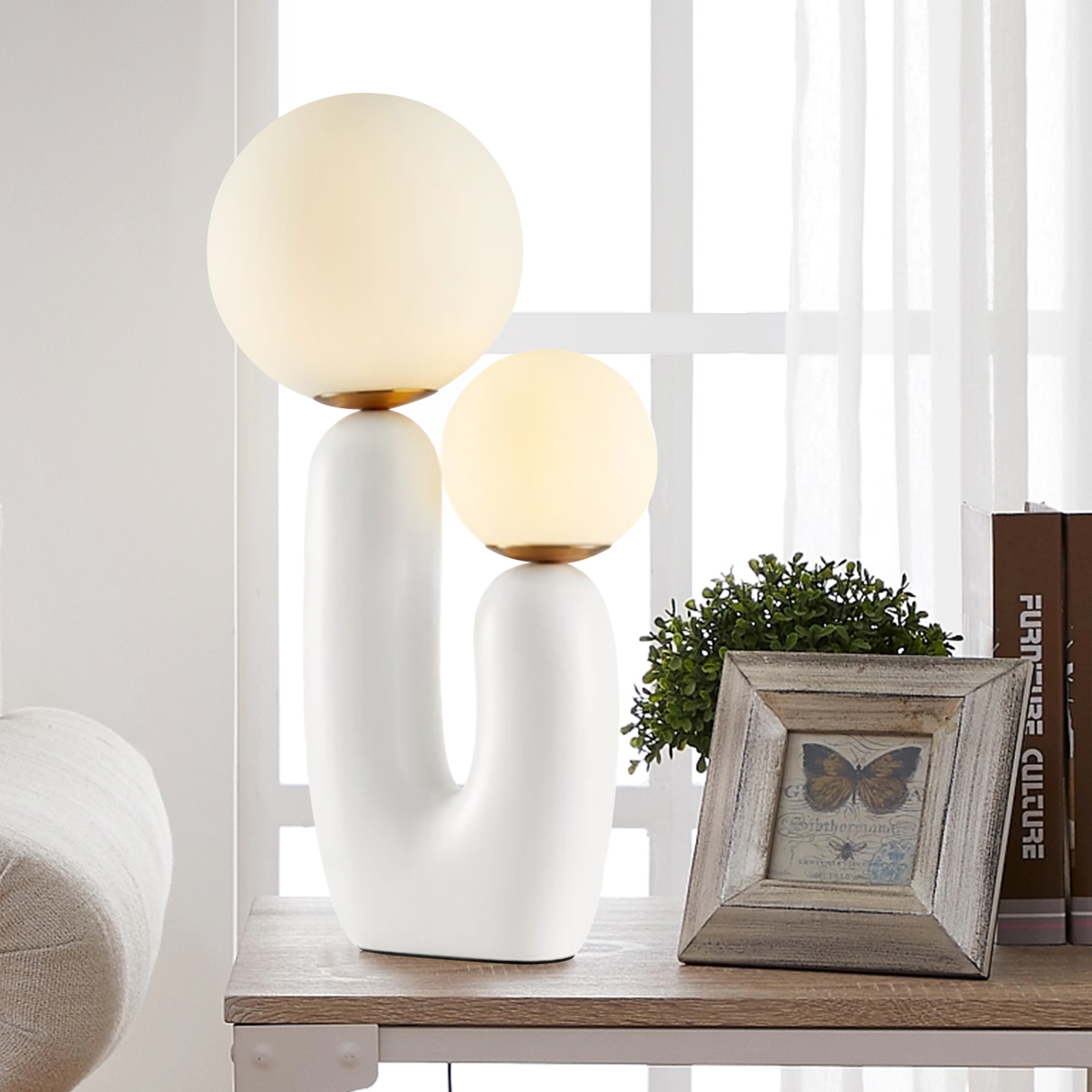 Modern Bedroom White Table Lamp Nursery Plug In Light Fixture