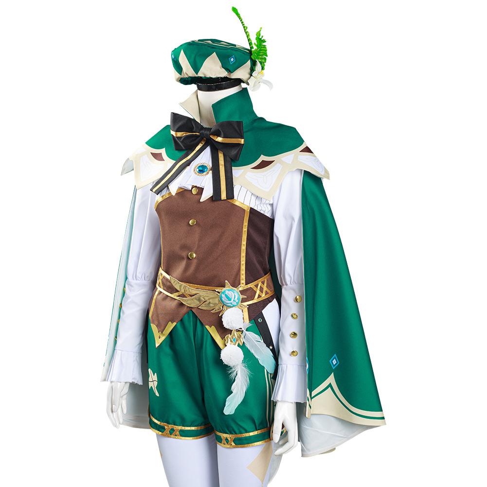Game Genshin Impact Venti Cosplay Costume Outfit Suit Festival Christmas Carnival Party 