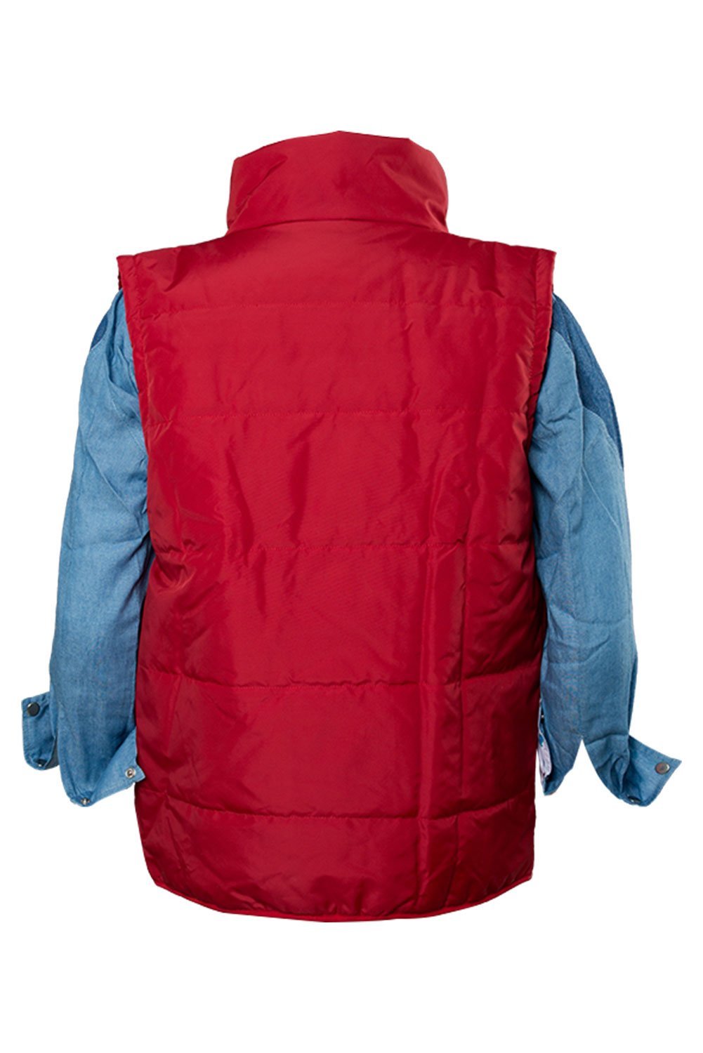 Movie Back To The Future Marty McFly  Red Waistcoat Cosplay Costume Halloween Carnival Suit