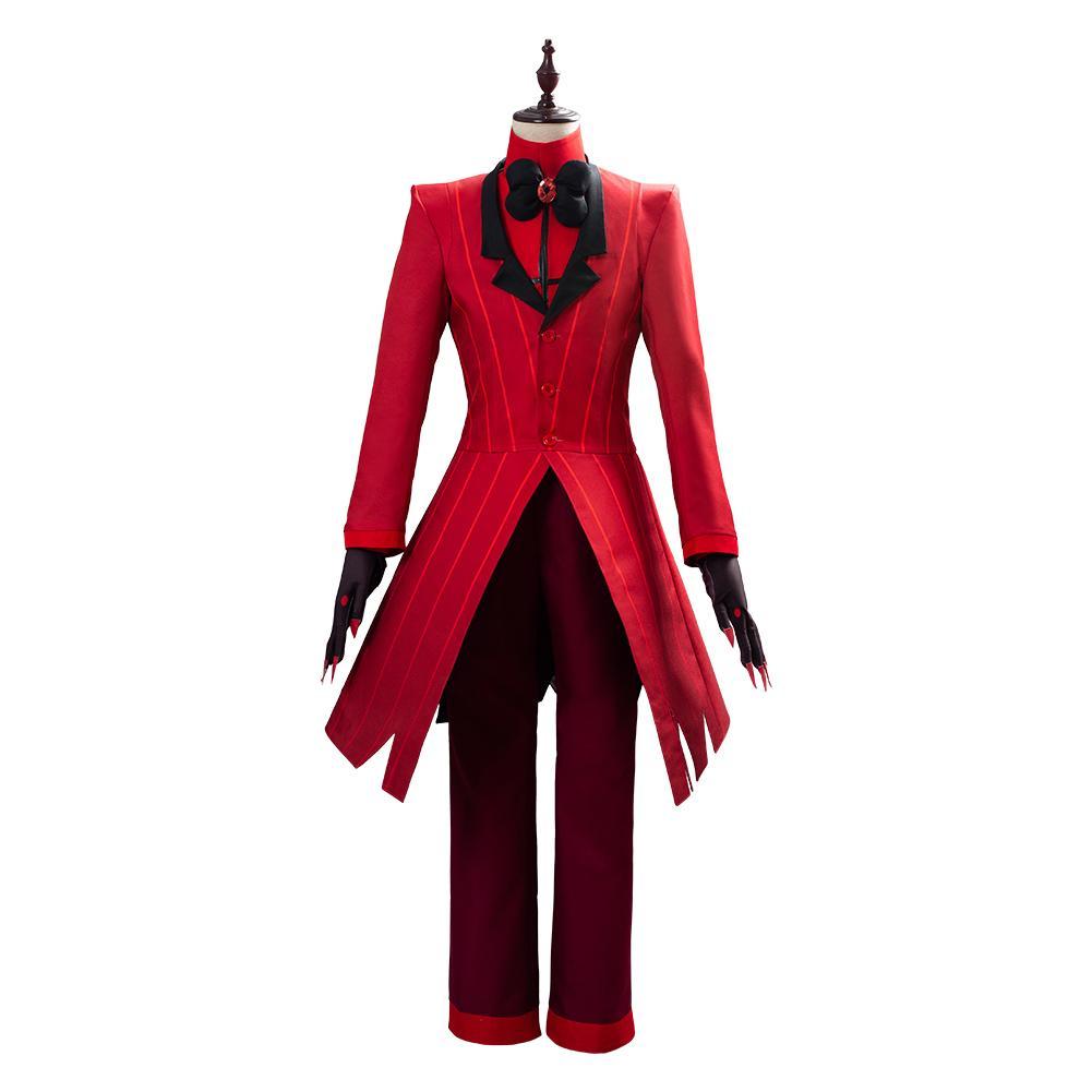 Hazbin Hotel ALASTOR Outfits Red Uniform Halloween Carnival Cosplay Costume