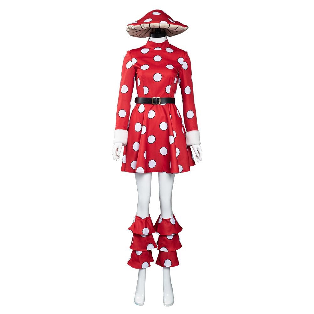 Anime My Hero Academia S5 Kinoko Komori Cosplay Costume Dress Festival Christmas Carnival Party