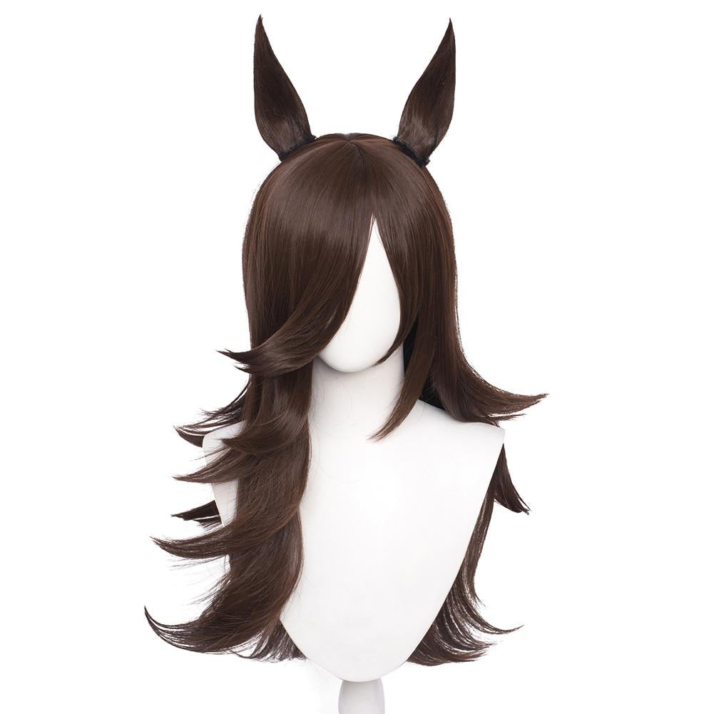 Anime Pretty Derby Rice Shower Cosplay Wig Heat Resistant Synthetic Hair Carnival Halloween Party