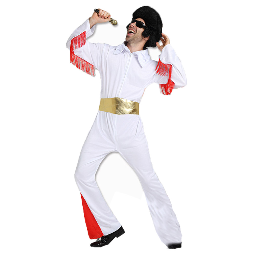 Movie Elvis Cosplay Costume Jumpsuit Outfits Halloween Carnival Party Suit