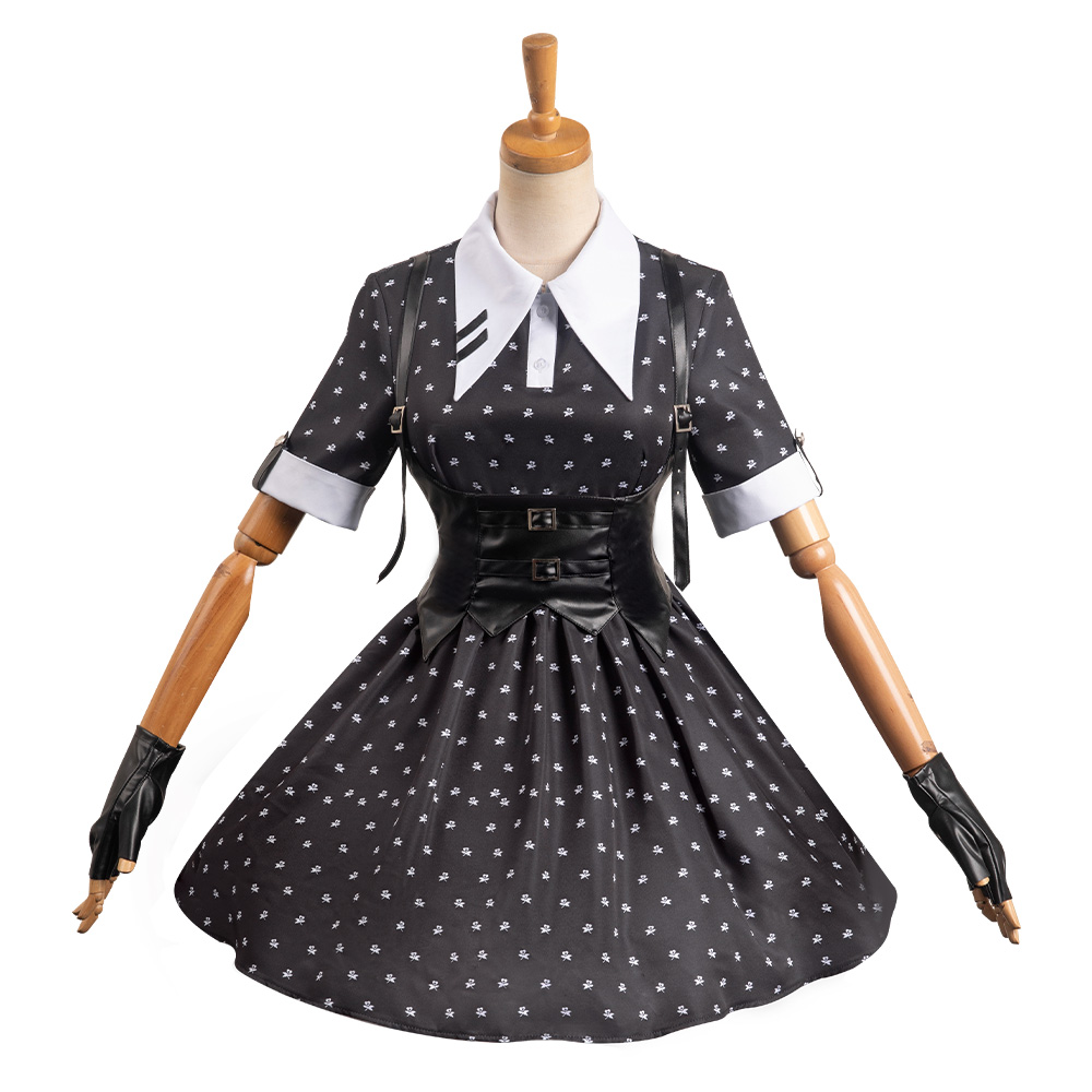 TV Wednesday Addams Lolita Dress Outfits Halloween Carnival Party Suit
