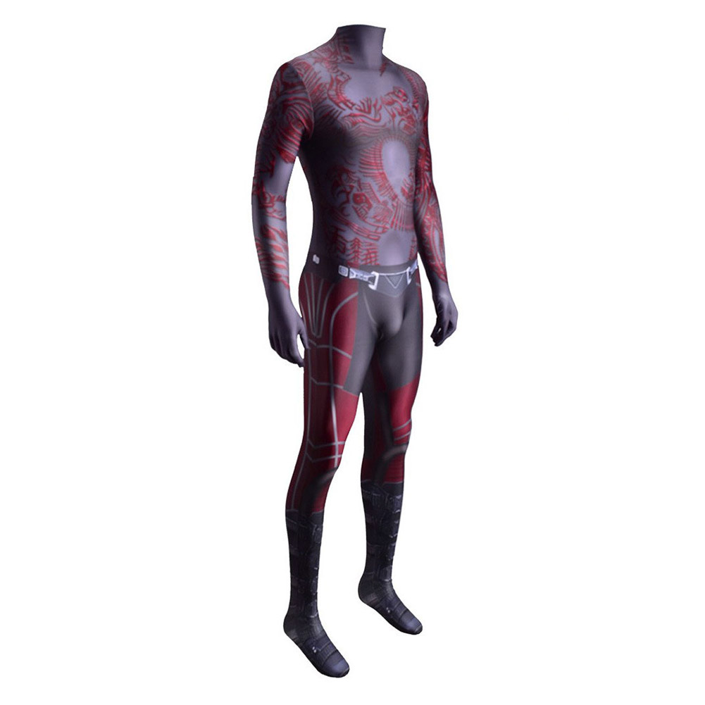 Movie Guardians of the Galaxy Vol.3 Drax The Destroyer Cosplay Costume Jumpsuit Outfits Halloween Carnival Party Disguise Suit