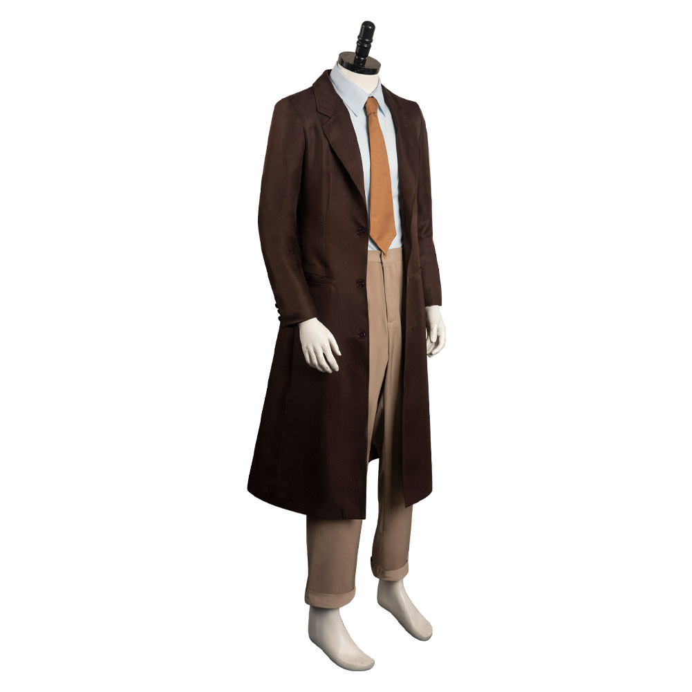 Movie Oppenheimer Brown Outfits Cosplay Costume Halloween Carnival Suit