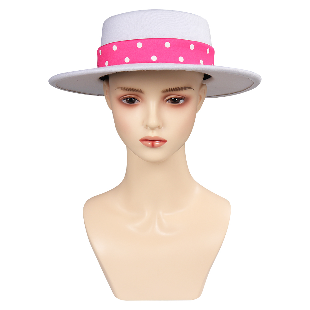 Movie 2023 Barbie Pink Beach Hat Cosplay Hat Cap Halloween Carnival Party Costume Accessoreis