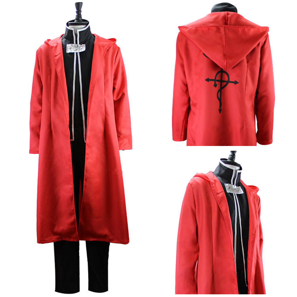 Anime Fullmetal Alchemist Edward Elric Cosplay Costume Halloween Carnival Party Suit