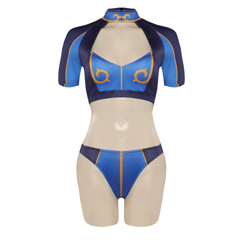 Game Street Fighter Chun-Li Cosplay Costume Outfits Halloween Carnival Party Disguise Suit