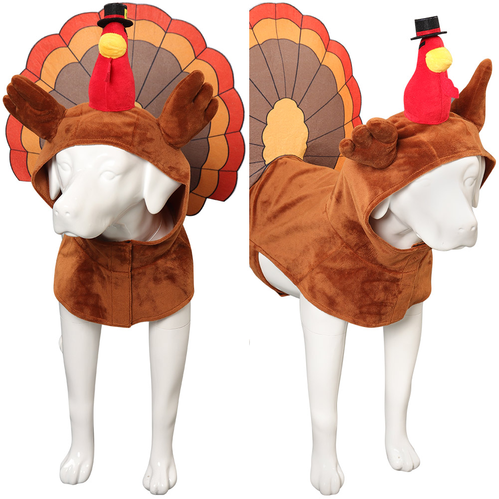 Turkey Pet Dog Clothes Cosplay Costume Outfits Halloween Carnival Suit