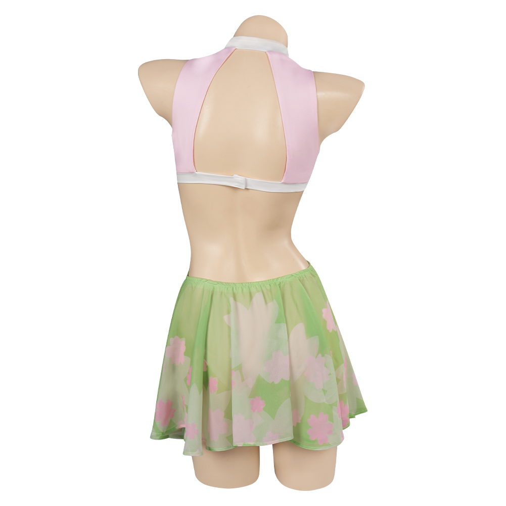 Aime Kanroji Mitsuri Cosplay Swimsuit Halloween Carnival Party Disguise Suit
