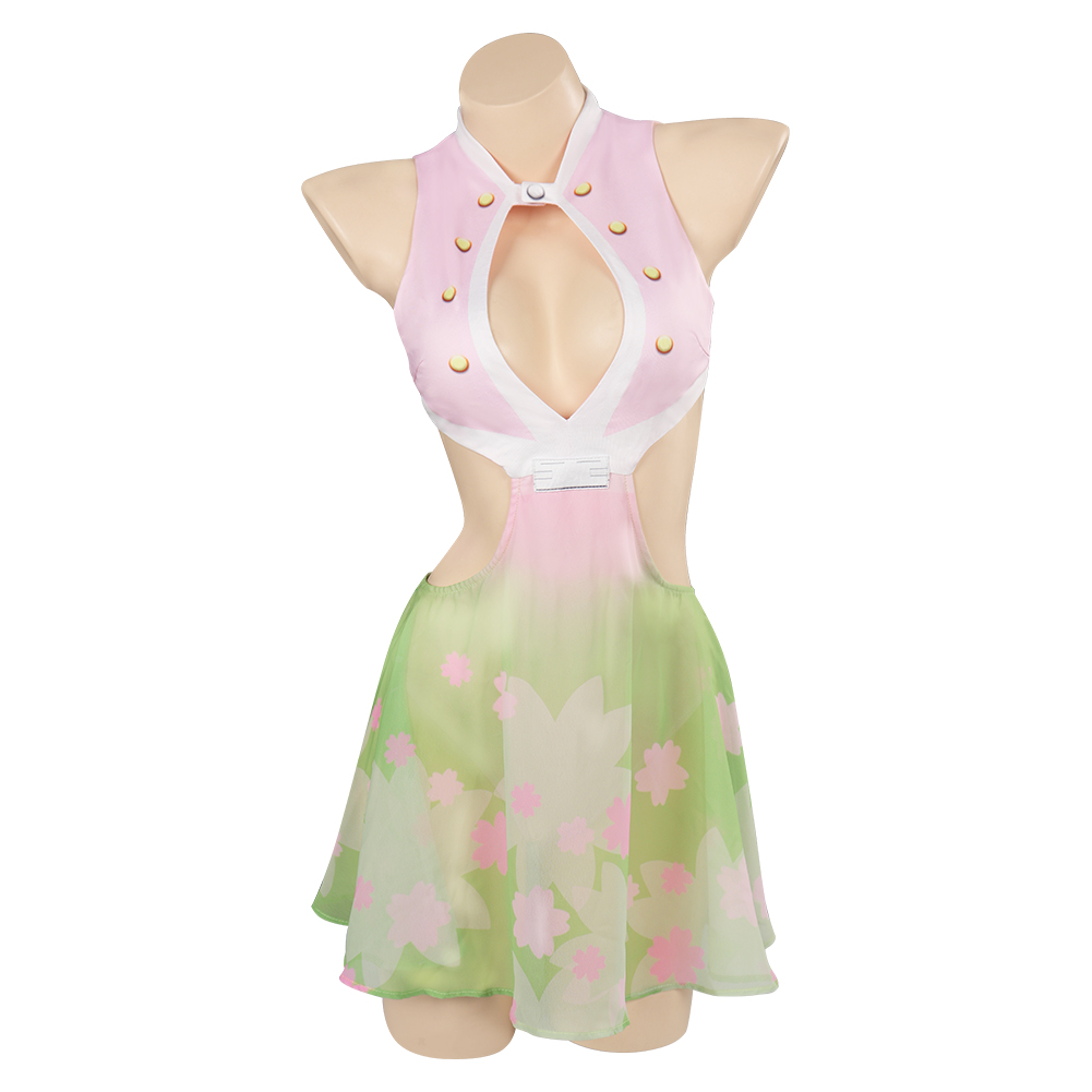 Aime Kanroji Mitsuri Cosplay Swimsuit Halloween Carnival Party Disguise Suit