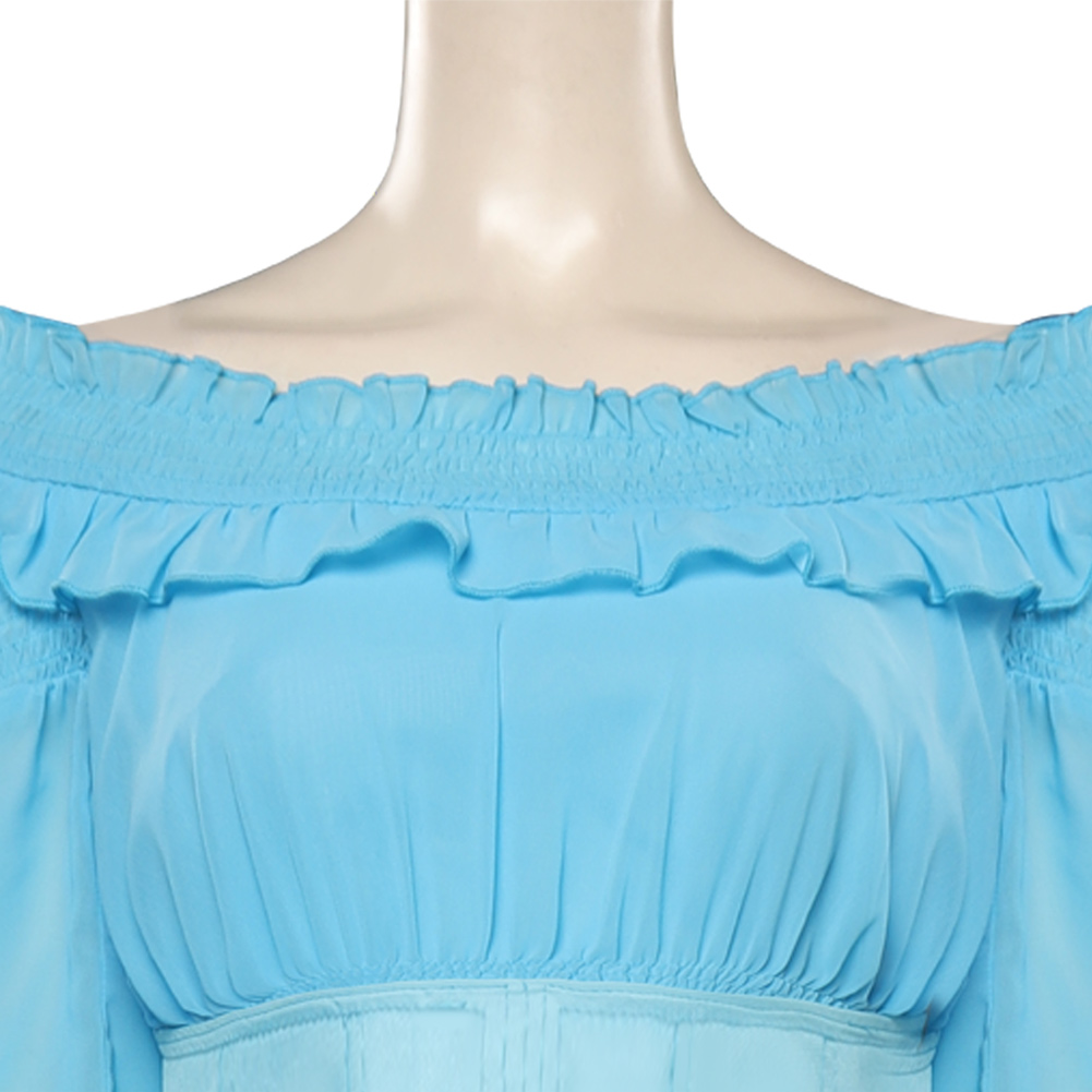 Movie The Little Mermaid Ariel Blue Dress Outfits Halloween Carnival Suit Cosplay Costume