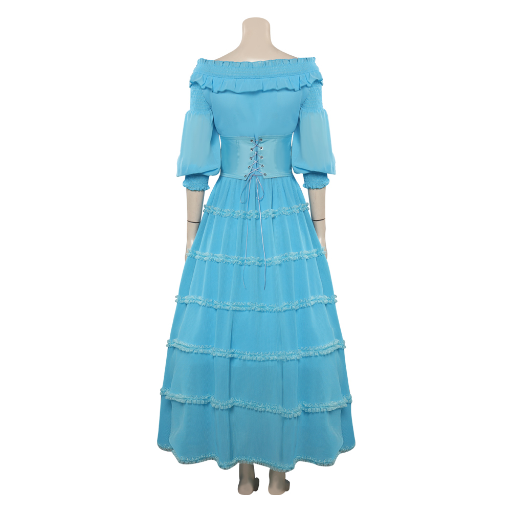 Movie The Little Mermaid Ariel Blue Dress Outfits Halloween Carnival Suit Cosplay Costume